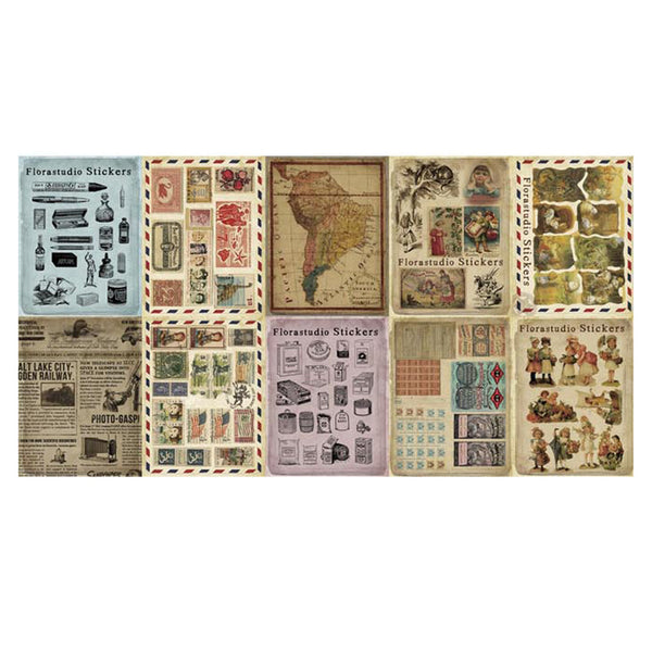 Vintage Stamp Map Poster