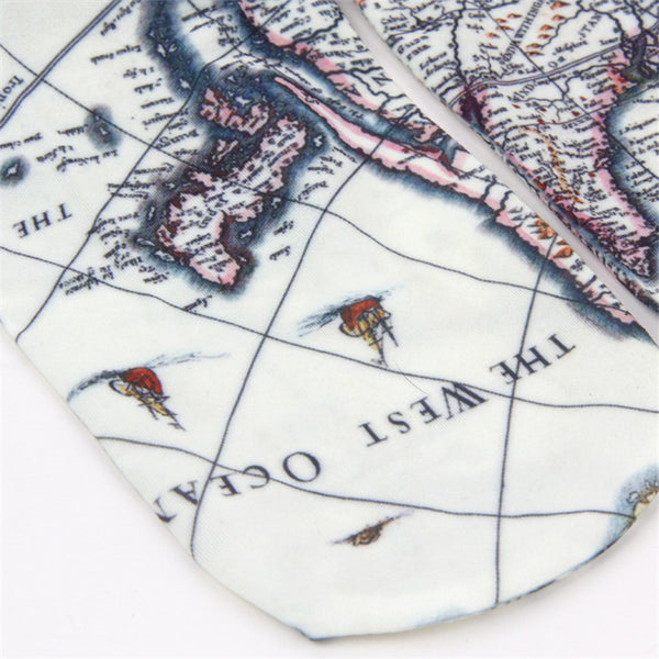Geography Map Drawing Socks