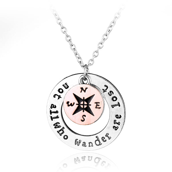 Wanderlust Engraved Travelers Necklace