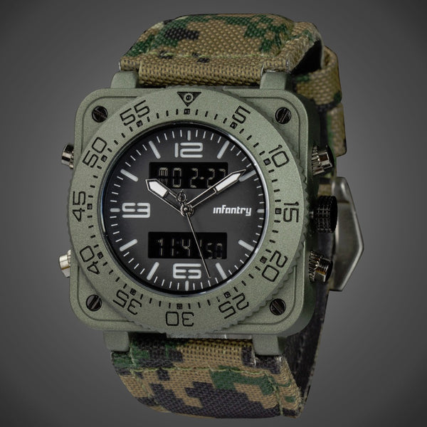 Luxury Camo Dual Time Watch