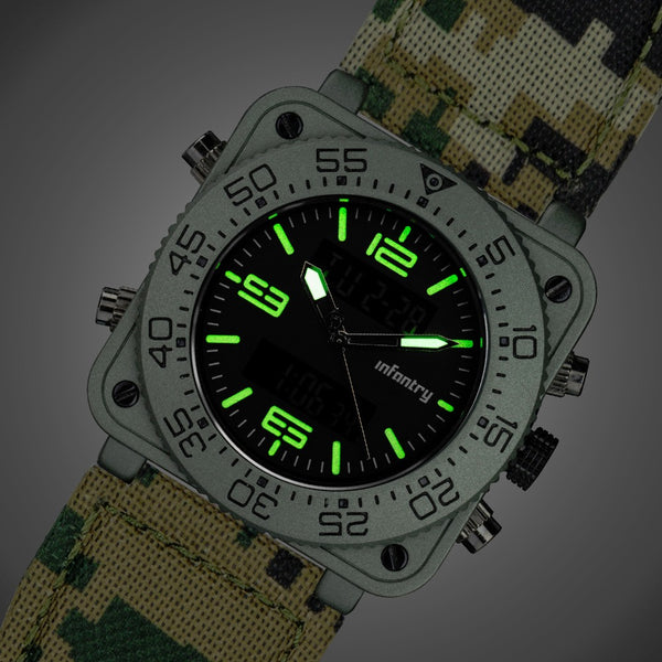Luxury Camo Dual Time Watch