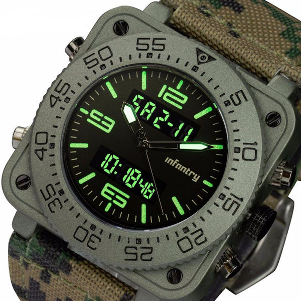 Luxury Camo Dual Time Watch