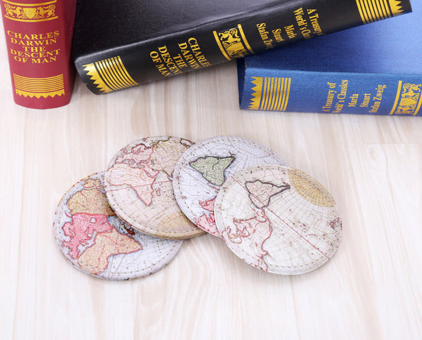 Retro World Map Coasters