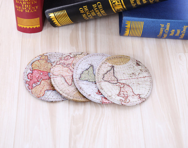 Retro World Map Coasters