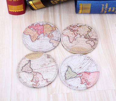 Retro World Map Coasters