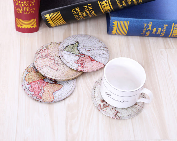 Retro World Map Coasters