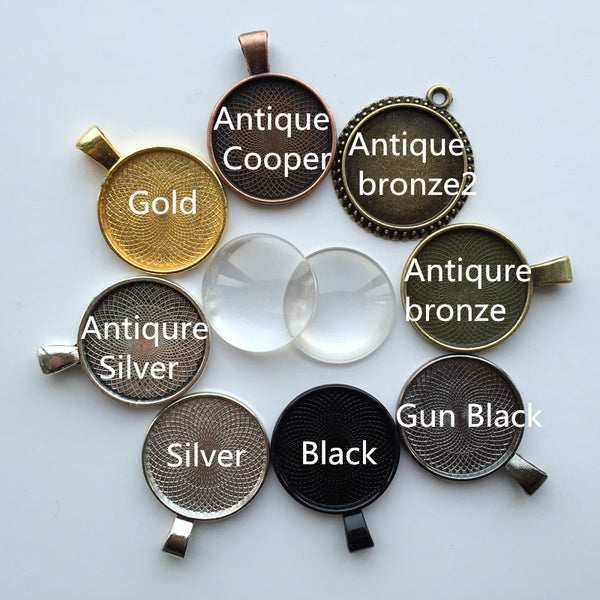 World Map Glass Dome Necklace