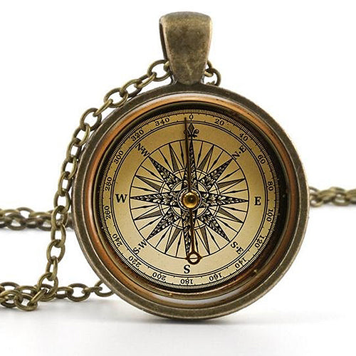 Old Fashion Vintage Compass Necklace