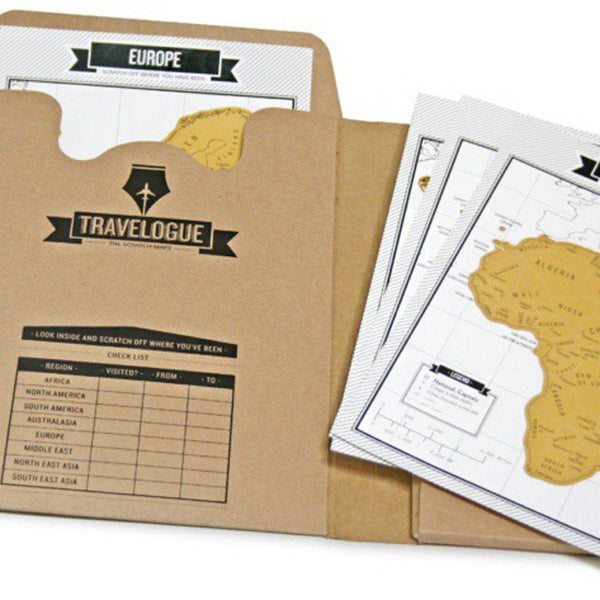 Travelogue Scratch Mini Maps & Journal