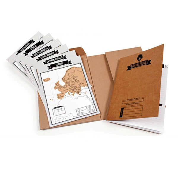 Travelogue Scratch Mini Maps & Journal