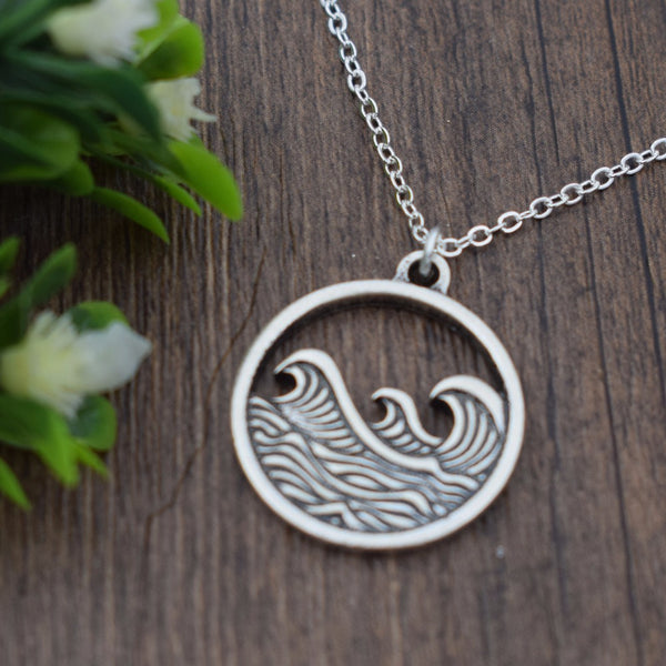 Sea Wave Nautical Necklace