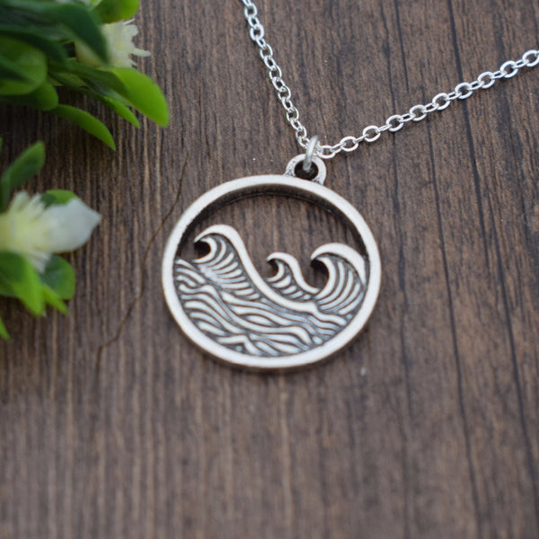 Sea Wave Nautical Necklace