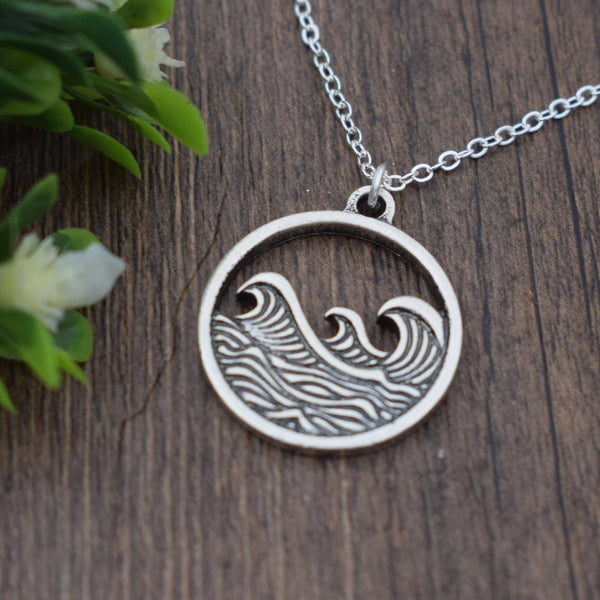 Sea Wave Nautical Necklace