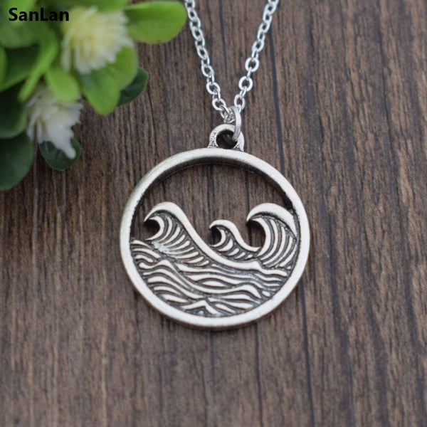 Sea Wave Nautical Necklace