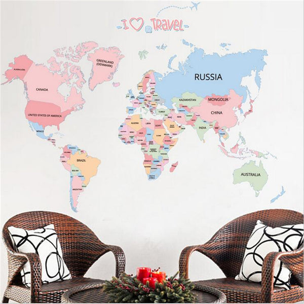 I Love Travel Colorful Wall Decal