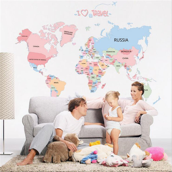 I Love Travel Colorful Wall Decal
