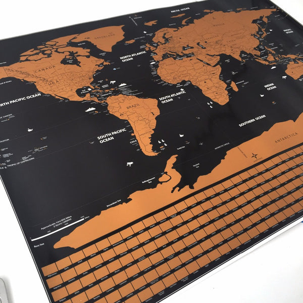 Traveler's Scratch Off Map Poster