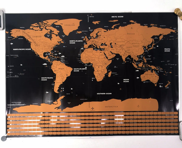 Traveler's Scratch Off Map Poster