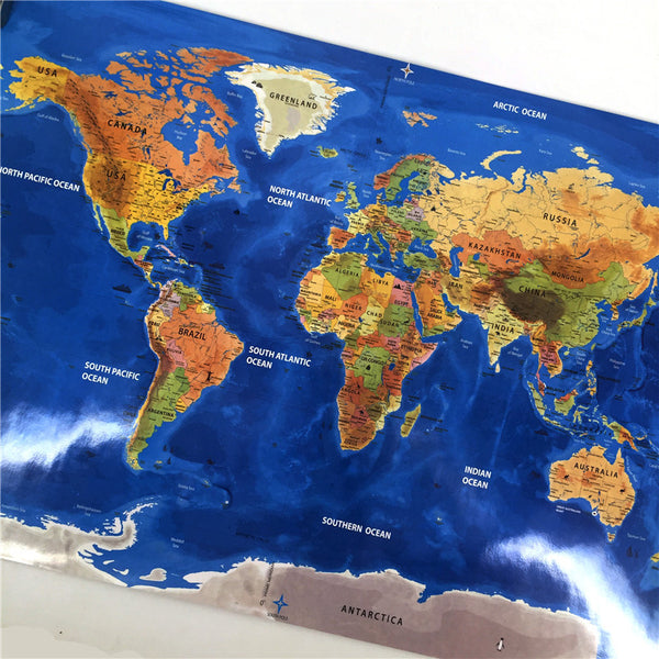 Traveler's Scratch Off Map Poster