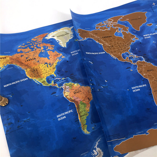 Traveler's Scratch Off Map Poster