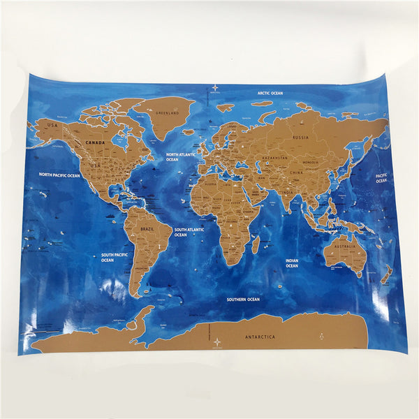 Traveler's Scratch Off Map Poster