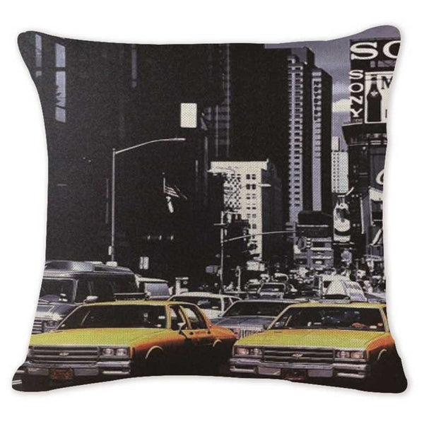 Stylish City Prints Pillow Covers