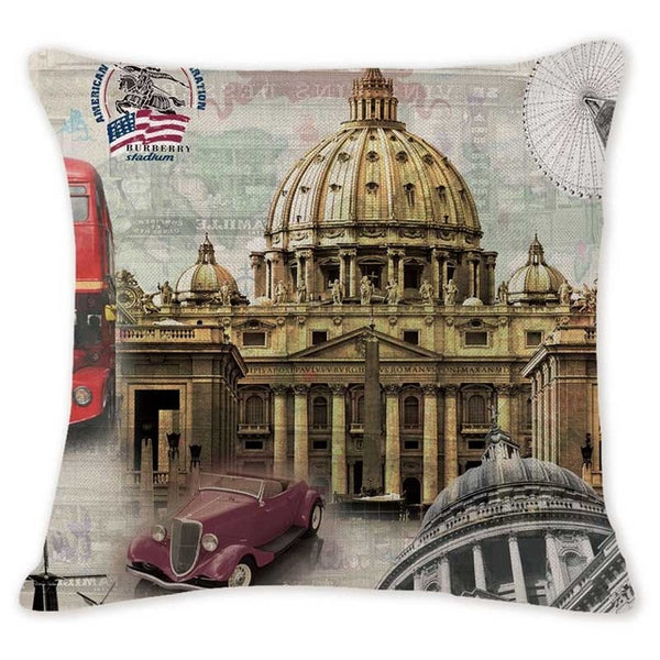 Stylish City Prints Pillow Covers