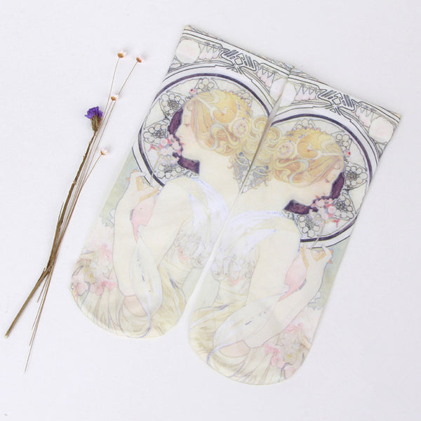 Geography Map Drawing Socks